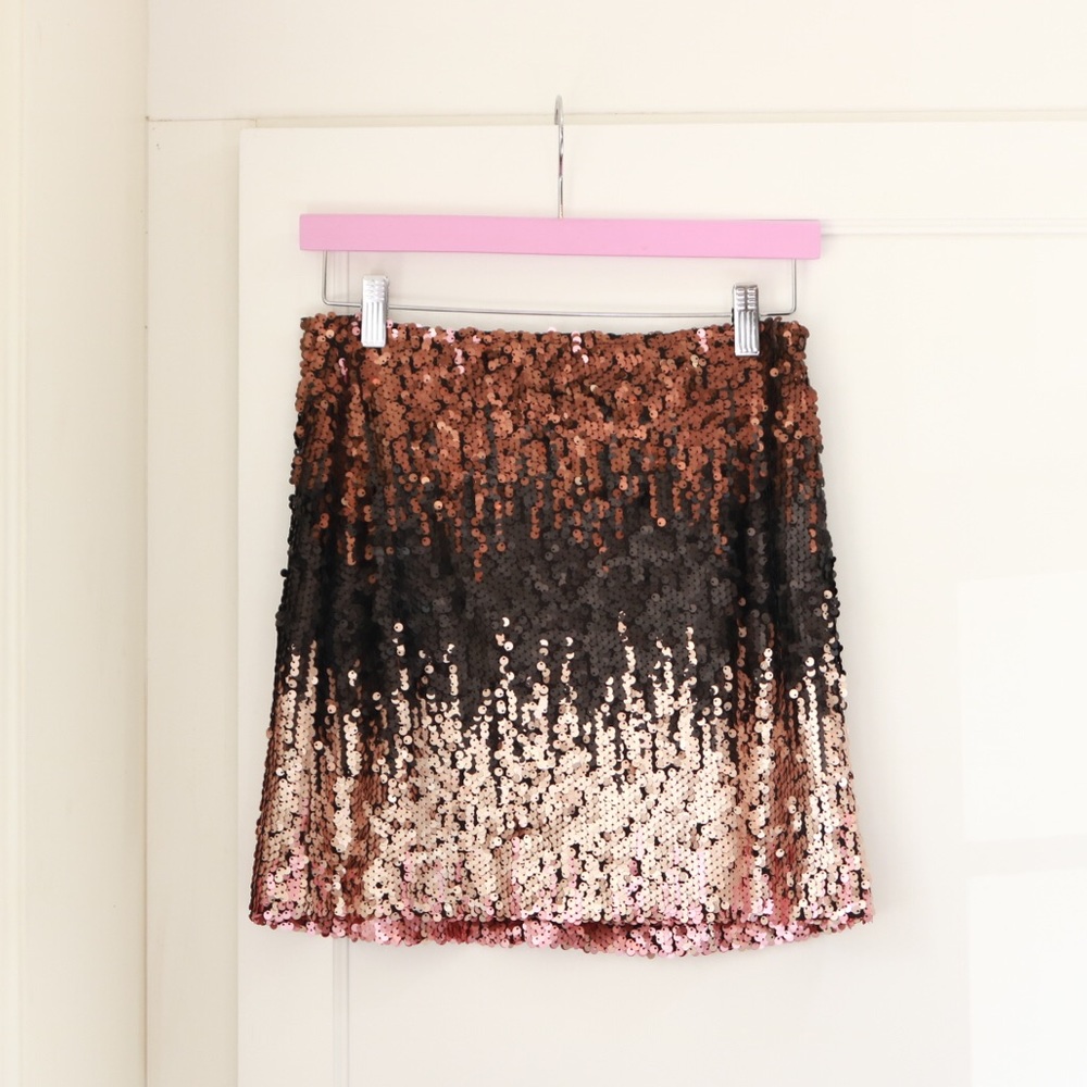 MinkPink Sequin Mini Skirt